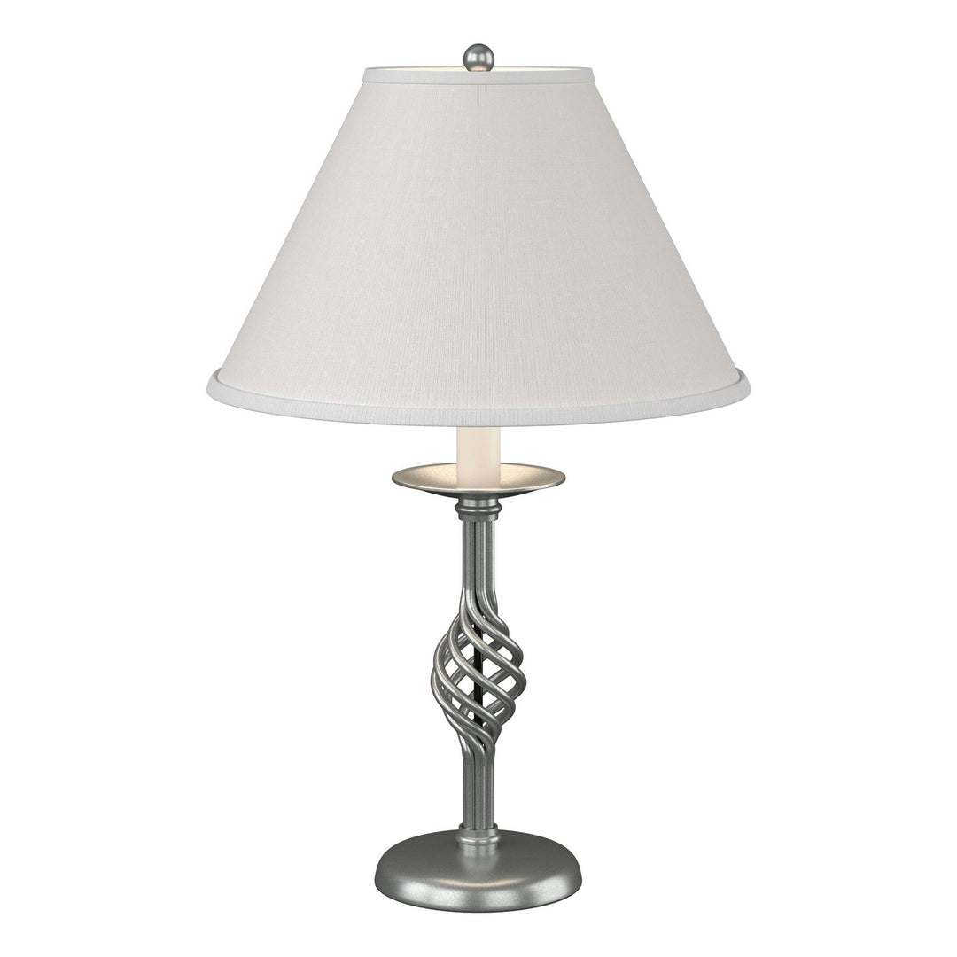 Hubbardton Forge Canada - 265001-SKT-82-SF1555 - One Light Table Lamp - Twist Basket - Vintage Platinum