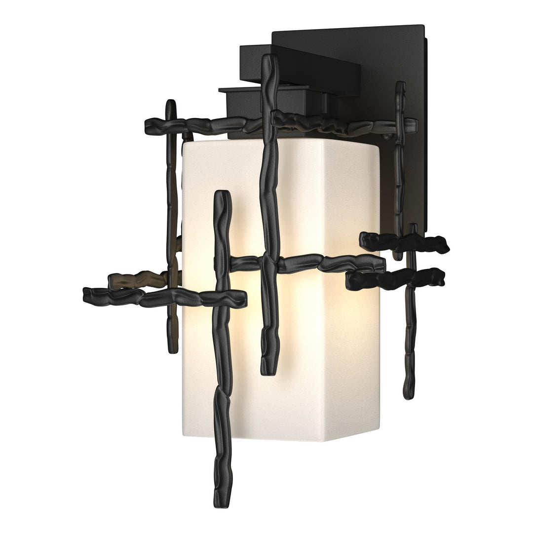 Hubbardton Forge Canada - 302580-SKT-80-GG0111 - One Light Outdoor Wall Sconce - Tura - Coastal Black