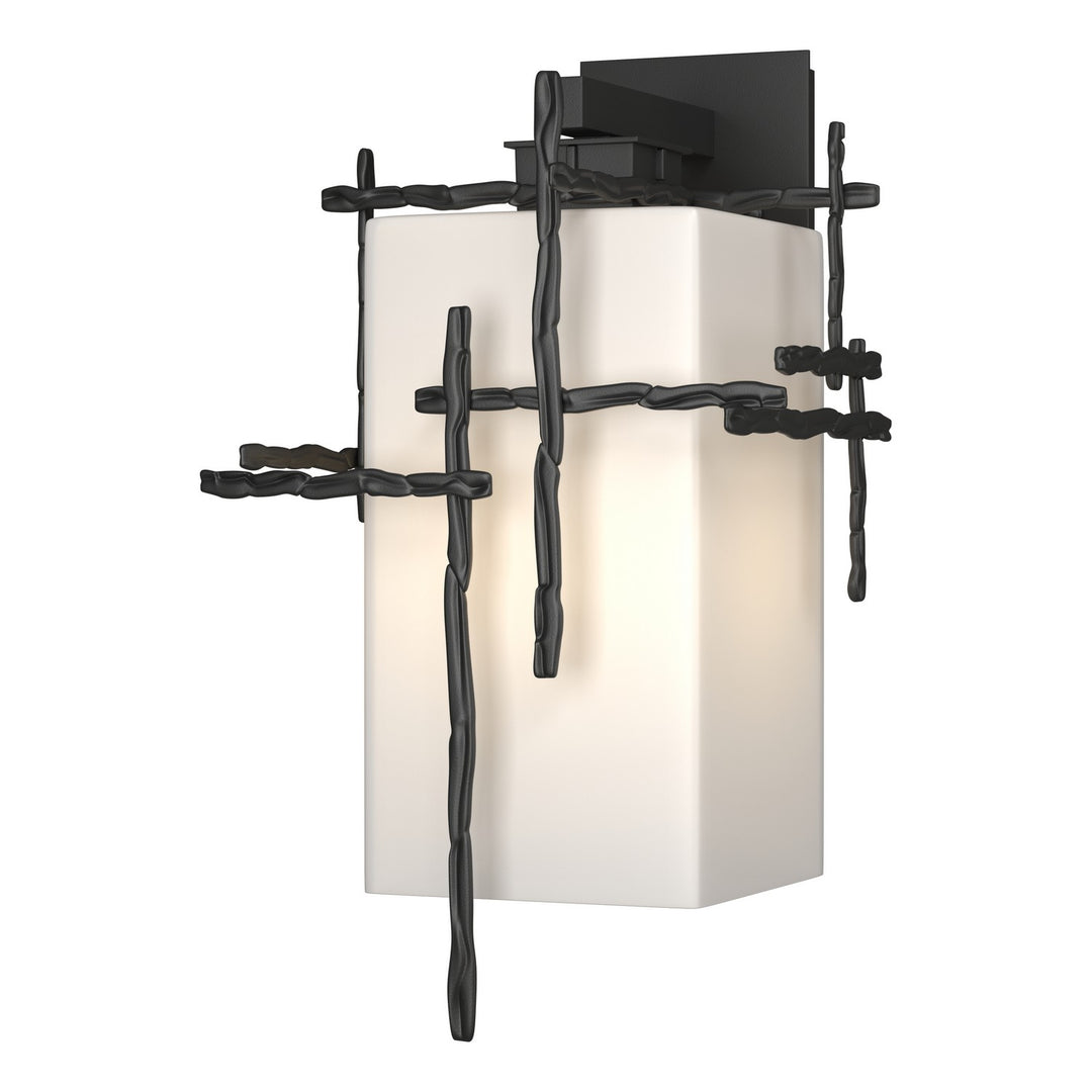 Hubbardton Forge Canada - 302583-SKT-80-GG0707 - One Light Outdoor Wall Sconce - Tura - Coastal Black
