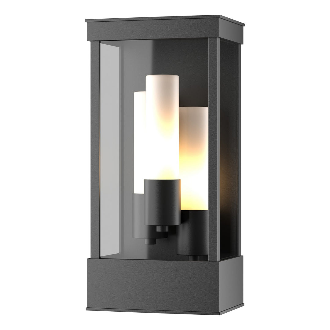 Hubbardton Forge Canada - 304325-SKT-80-GG0392 - Three Light Outdoor Wall Sconce - Portico - Coastal Black