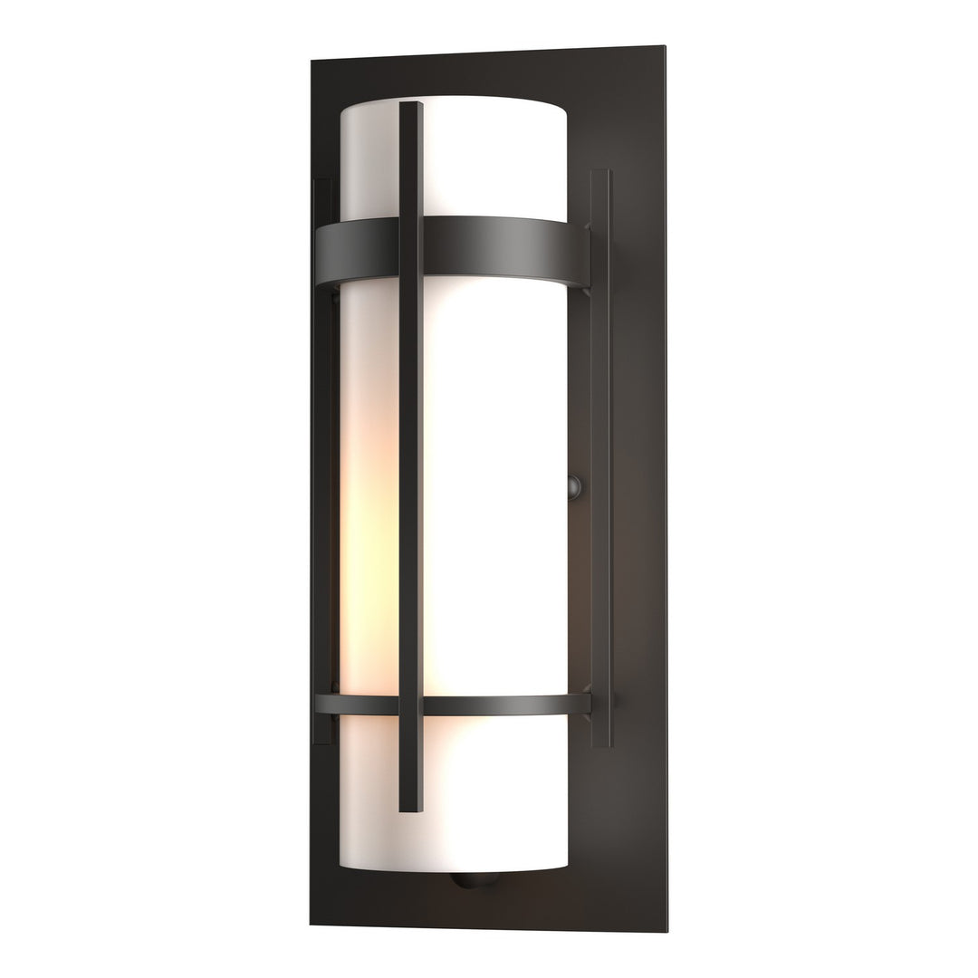 Hubbardton Forge Canada - 305892-SKT-14-GG0066 - One Light Outdoor Wall Sconce - Banded - Coastal Oil Rubbed Bronze