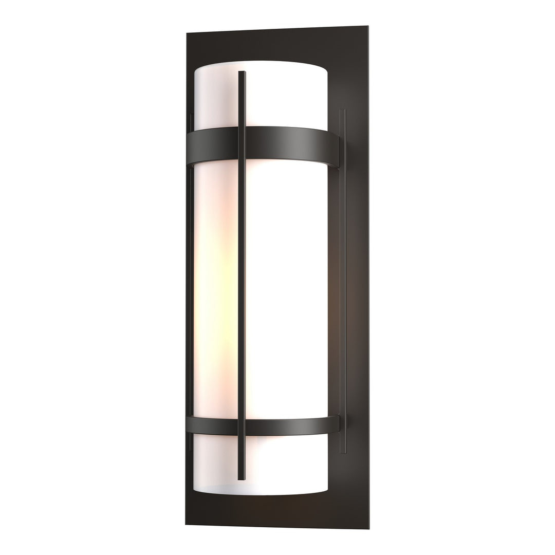 Hubbardton Forge Canada - 305894-SKT-14-GG0037 - One Light Outdoor Wall Sconce - Banded - Coastal Oil Rubbed Bronze