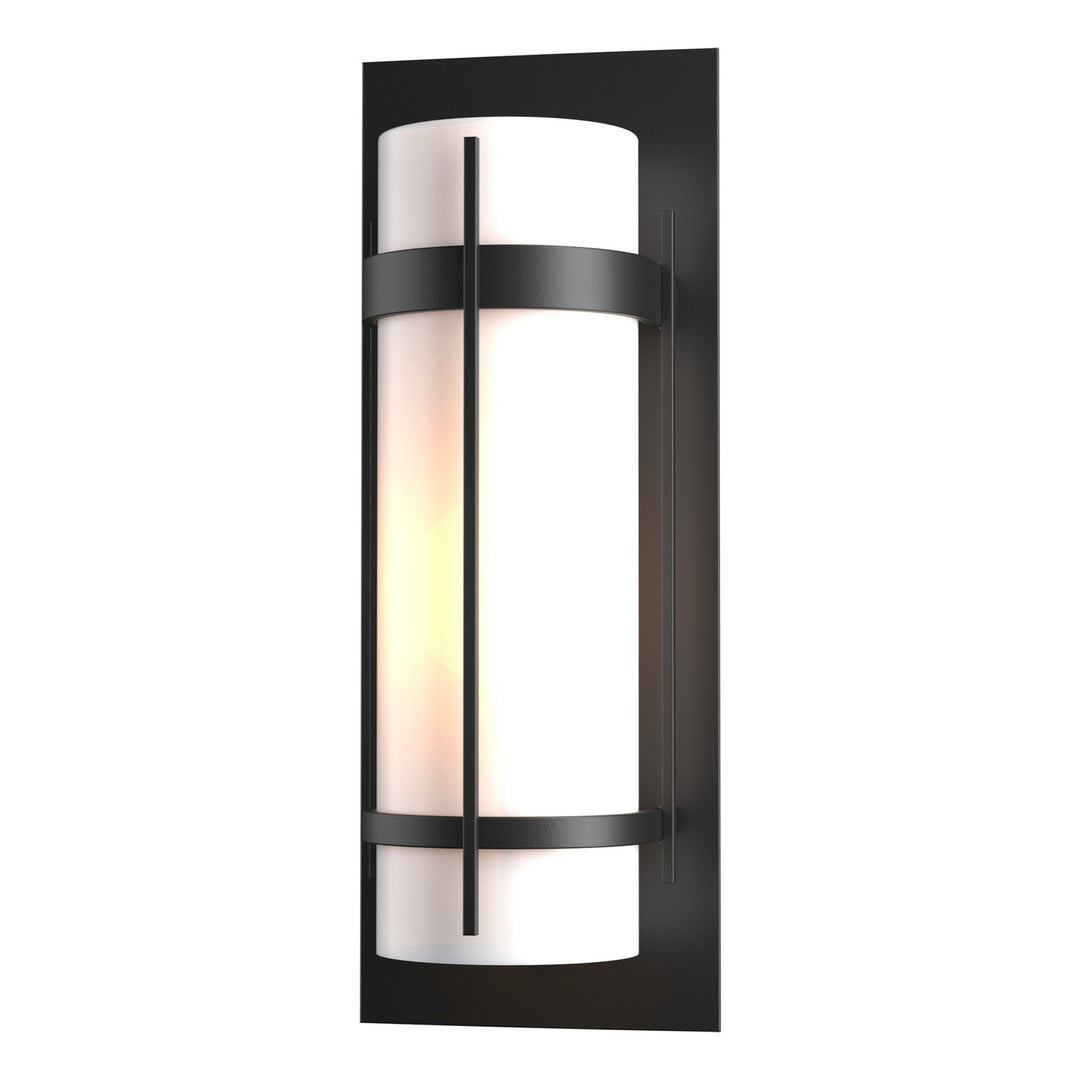 Hubbardton Forge Canada - 305894-SKT-80-GG0037 - One Light Outdoor Wall Sconce - Banded - Coastal Black