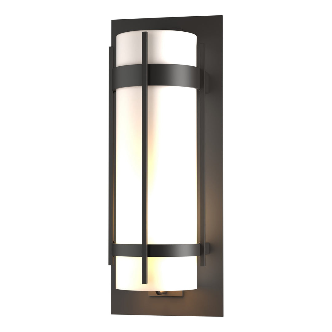 Hubbardton Forge Canada - 305895-SKT-14-GG0240 - One Light Outdoor Wall Sconce - Banded - Coastal Oil Rubbed Bronze