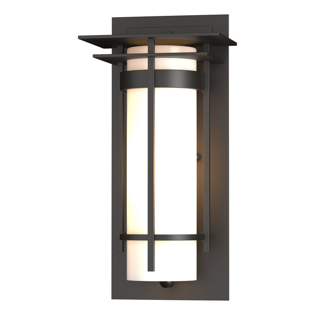 Hubbardton Forge Canada - 305992-SKT-14-GG0066 - One Light Outdoor Wall Sconce - Banded - Coastal Oil Rubbed Bronze