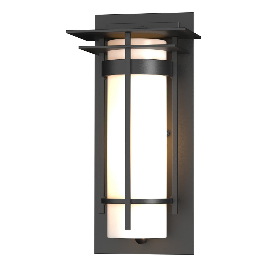 Hubbardton Forge Canada - 305992-SKT-80-GG0066 - One Light Outdoor Wall Sconce - Banded - Coastal Black