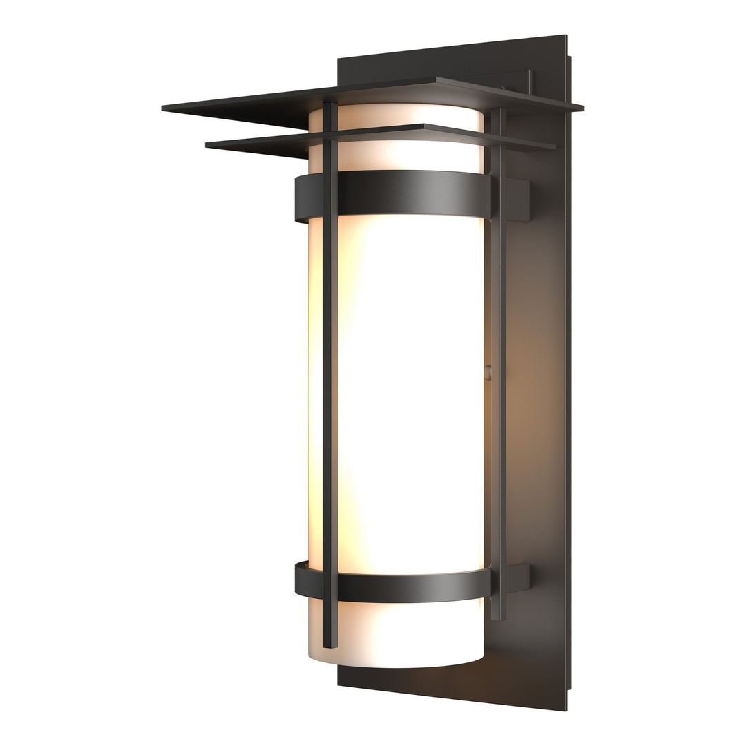 Hubbardton Forge Canada - 305993-SKT-14-GG0034 - One Light Outdoor Wall Sconce - Banded - Coastal Oil Rubbed Bronze