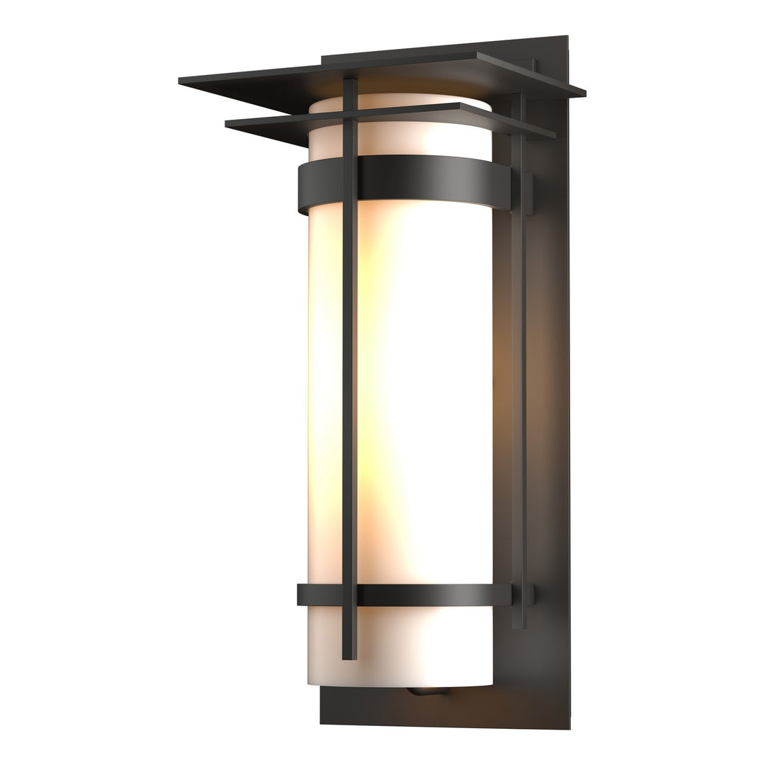 Hubbardton Forge Canada - 305994-SKT-14-GG0037 - One Light Outdoor Wall Sconce - Banded - Coastal Oil Rubbed Bronze