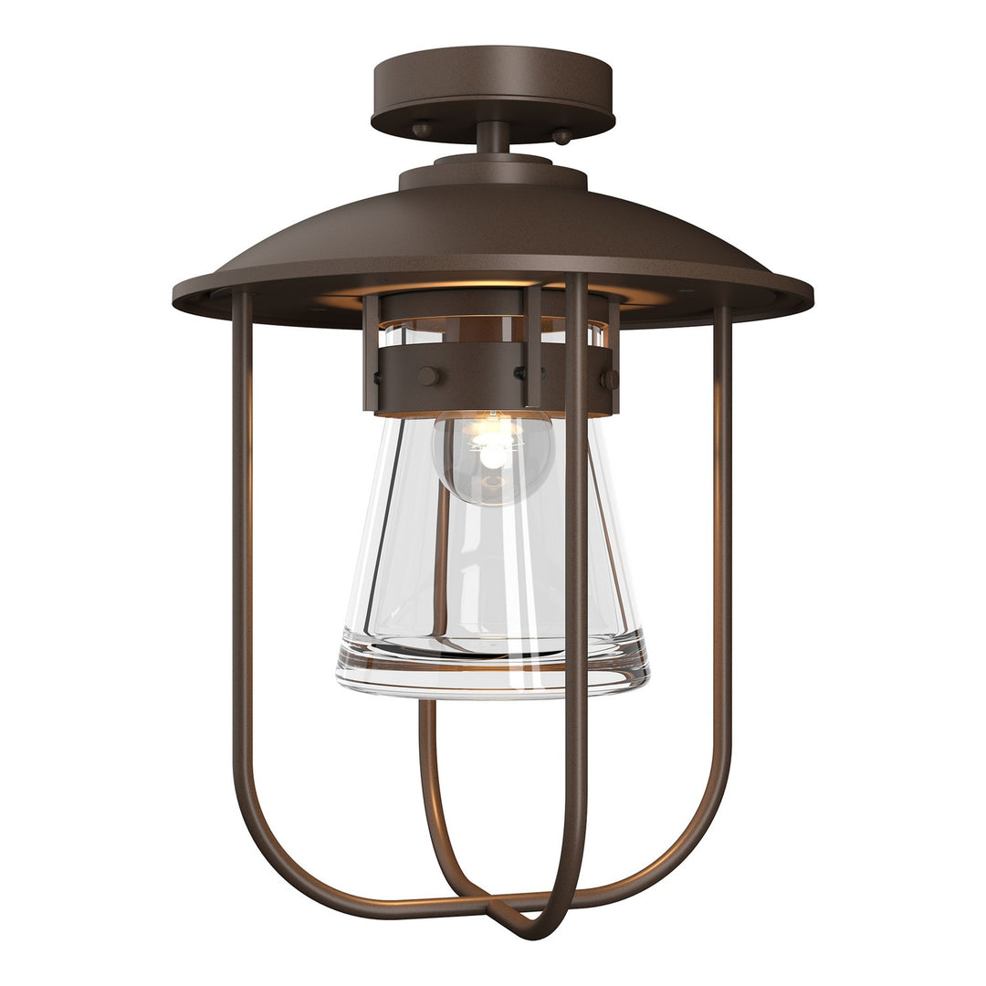 Hubbardton Forge Canada - 356015-SKT-75-ZM0467 - One Light Outdoor Semi-Flush Mount - Erlenmeyer - Coastal Bronze