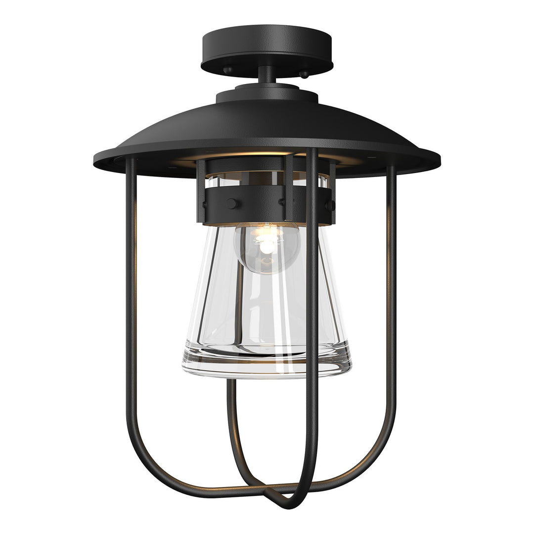 Hubbardton Forge Canada - 356015-SKT-80-ZM0467 - One Light Outdoor Semi-Flush Mount - Erlenmeyer - Coastal Black
