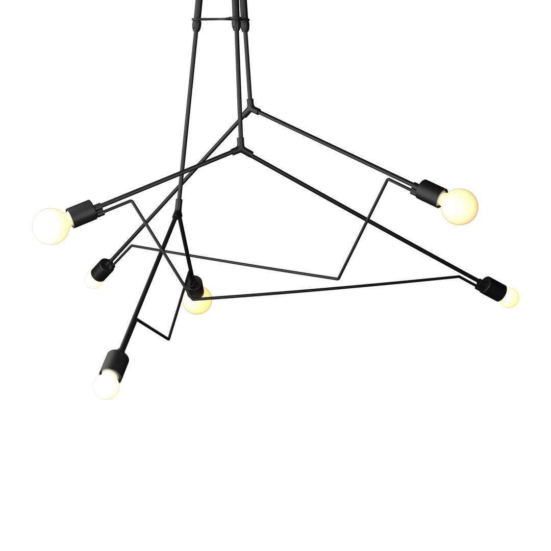 Hubbardton Forge Canada - 362015-SKT-LONG-80 - Six Light Outdoor Pendant - Divergence - Coastal Black