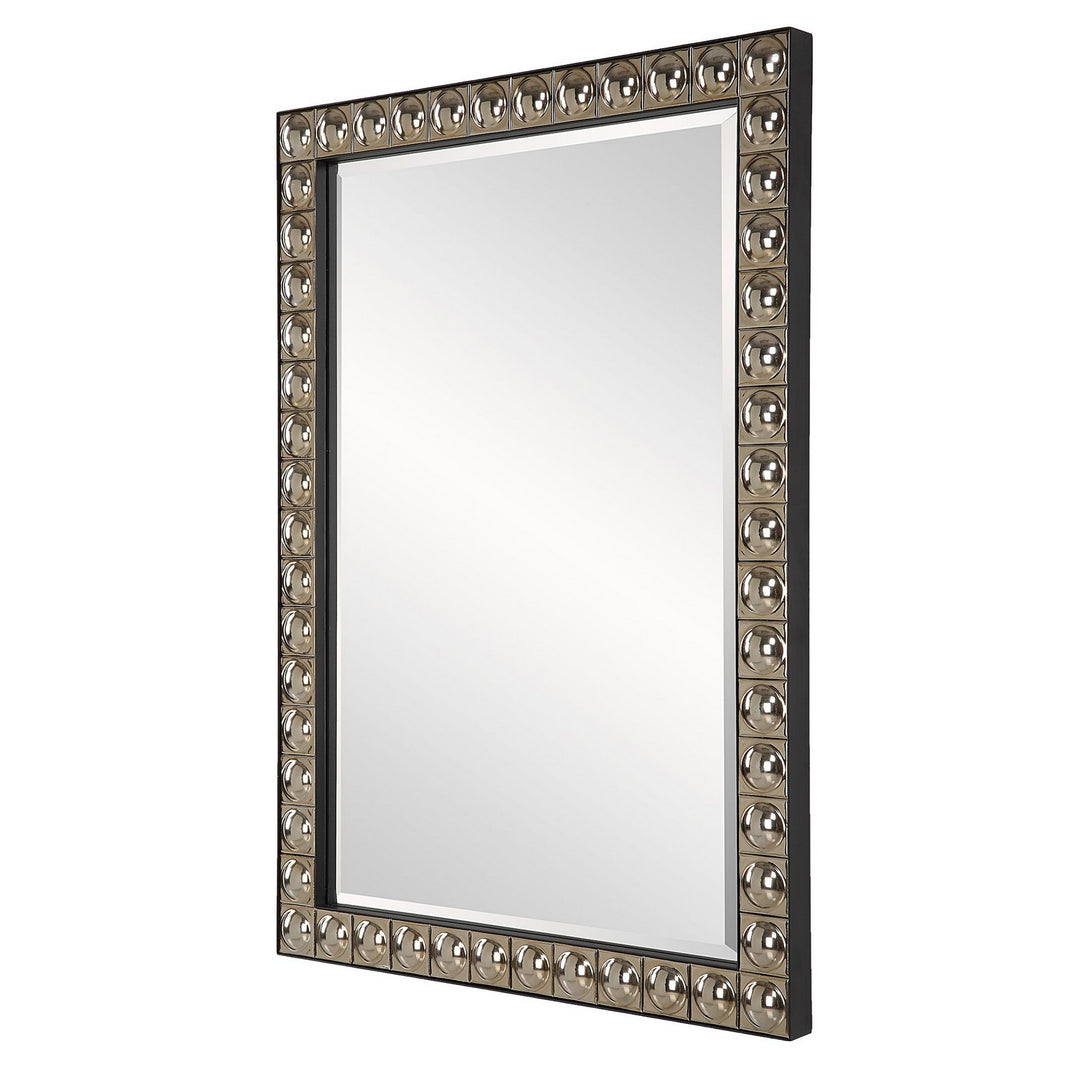 Silvio Vanity Mirror in Antiqued Silver-champagne Plating - available from The Lighting Shoppe, trusted by Canadian homeowners