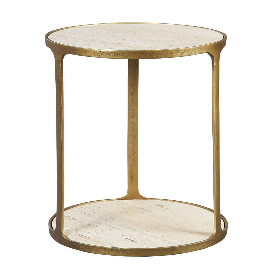 Clench Side Table in Antique Brass - available from The Lighting Shoppe, trusted by Canadian homeowners