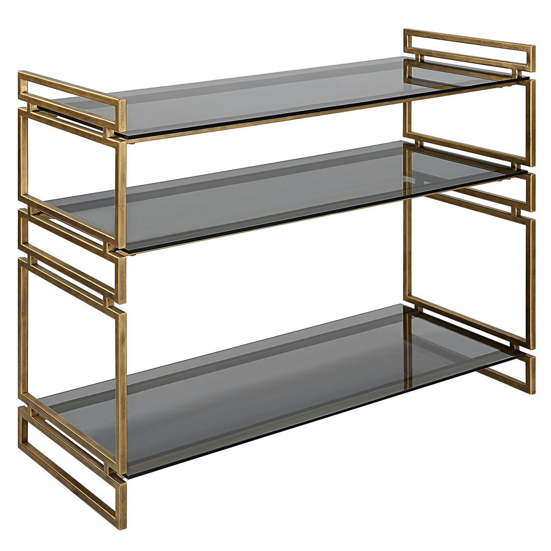 Stacked Up Console Table in Antiqued Gold - available from The Lighting Shoppe, trusted by Canadian homeowners