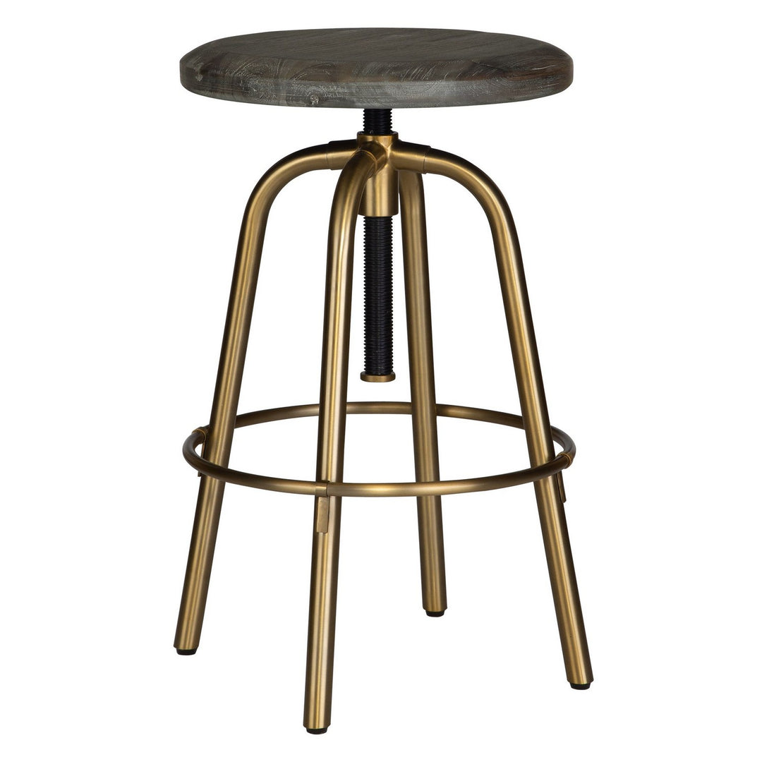 Revolve Counter Stool in Brushed Brass - available from The Lighting Shoppe, trusted by Canadian homeowners