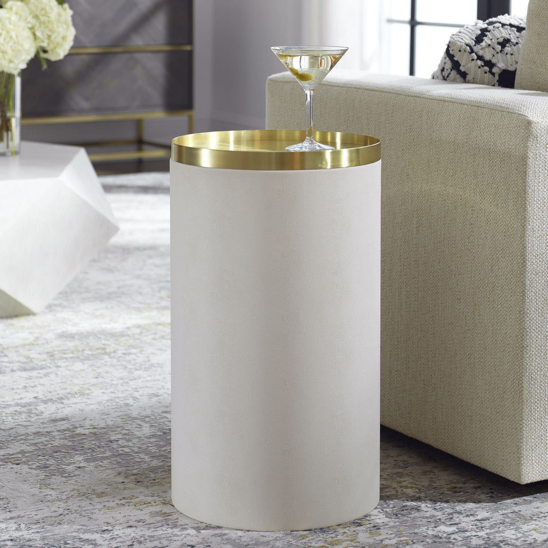 Circuit Accent Table in Brushed Brass - available from The Lighting Shoppe, trusted by Canadian homeowners