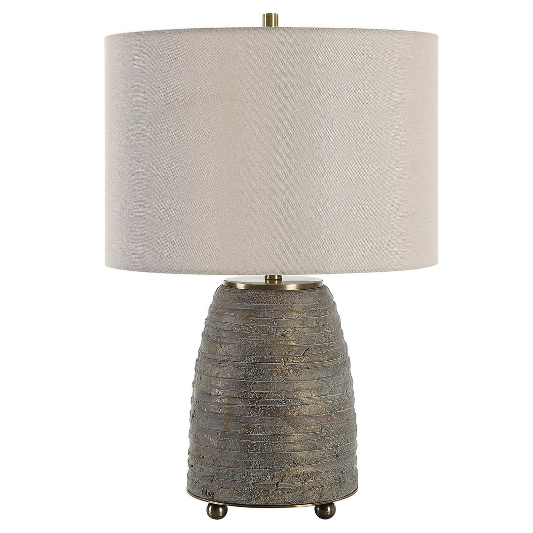 Gorda One Light Table Lamp in Antiqued Brass - available from The Lighting Shoppe, trusted by Canadian homeowners