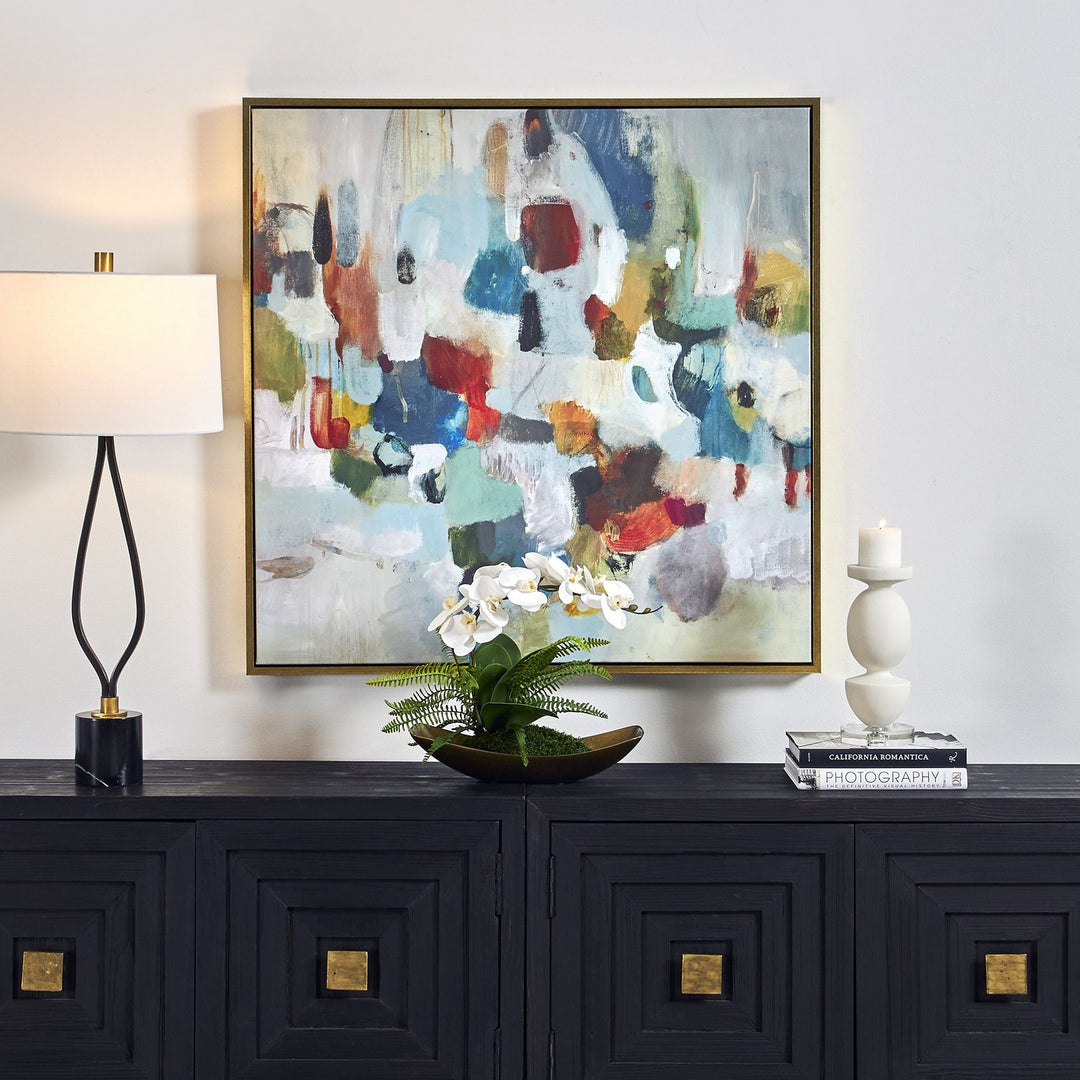 As We Say Abstract Art in Gold - available from The Lighting Shoppe, trusted by Canadian homeowners