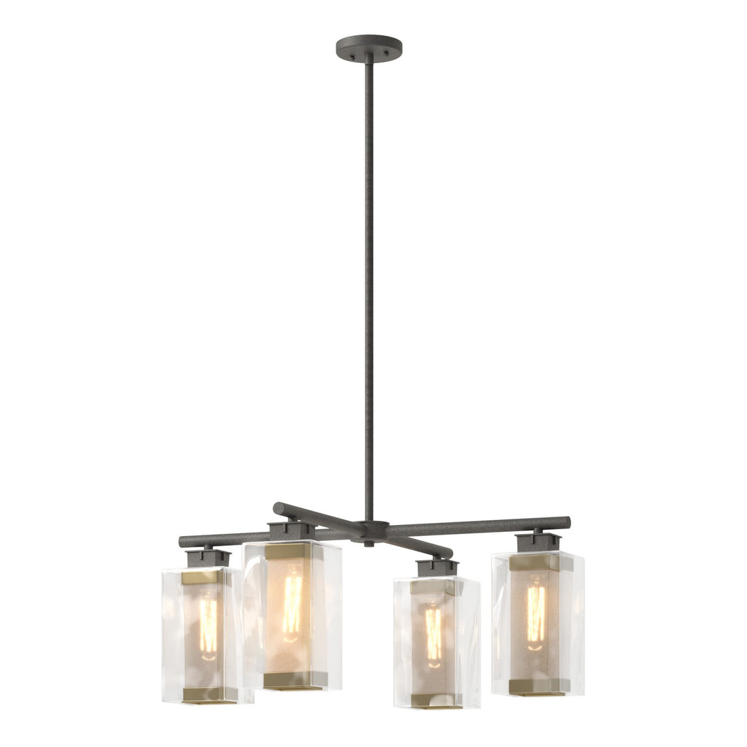 Hubbardton Forge Canada - 364213-SKT-MULT-20-70-ZM0093 - Four Light Outdoor Pendant - Polaris - Coastal Natural Iron