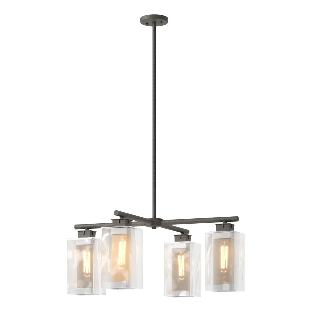 Hubbardton Forge Canada - 364213-SKT-MULT-20-72-ZM0093 - Four Light Outdoor Pendant - Polaris - Coastal Natural Iron