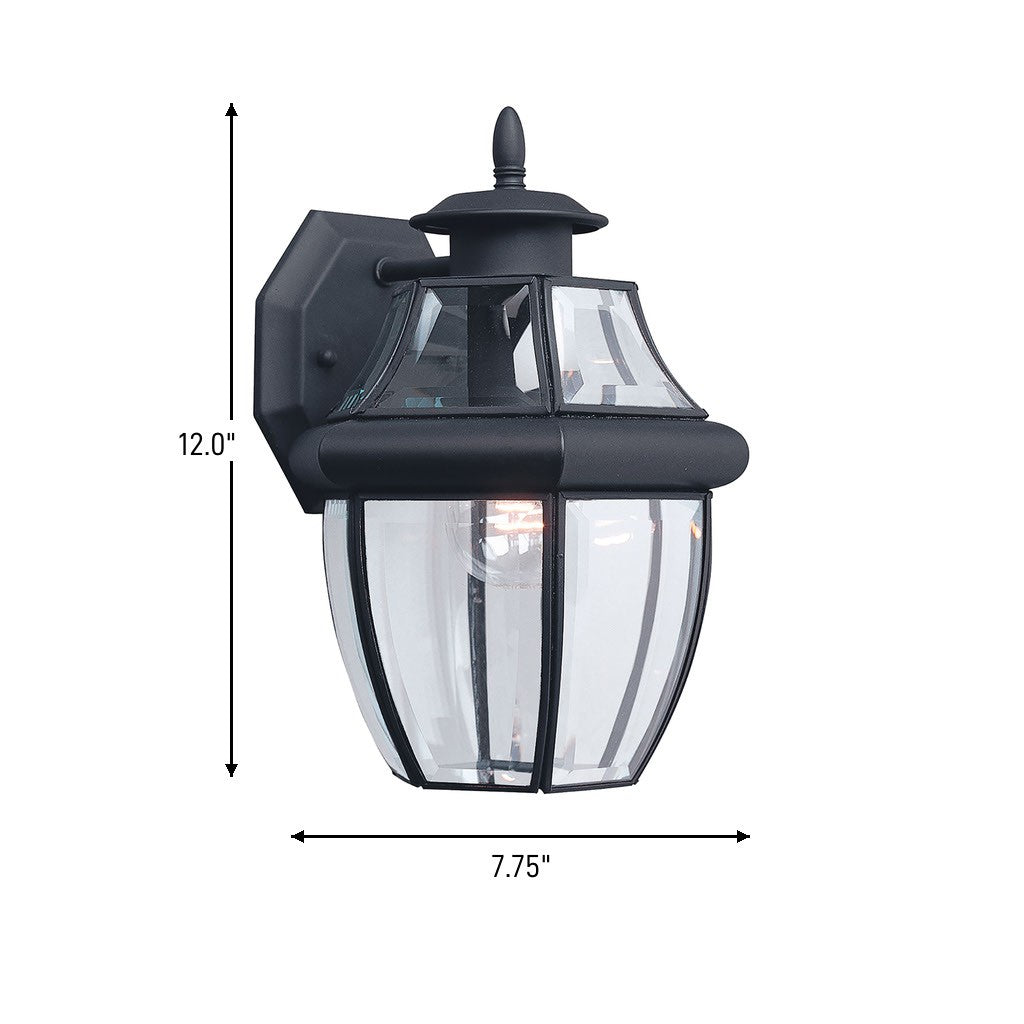 Generation Lighting Canada - 8038-12 - One Light Outdoor Wall Lantern - Lancaster - Black