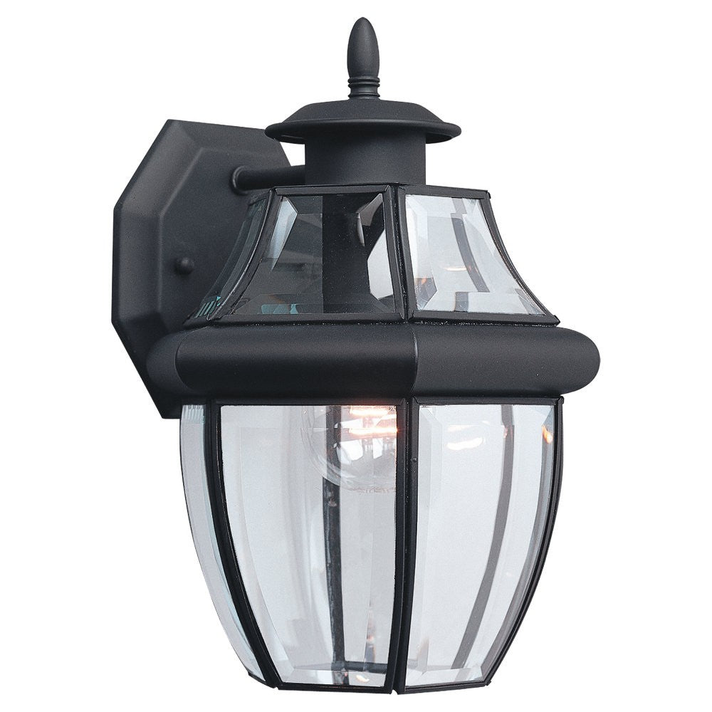 Lancaster One Light Outdoor Wall Lantern in Black - available from The Lighting Shoppe, trusted by Canadian homeowners