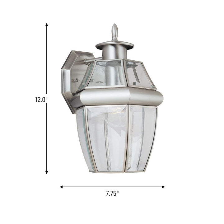 Generation Lighting Canada - 8038-965 - One Light Outdoor Wall Lantern - Lancaster - Antique Brushed Nickel