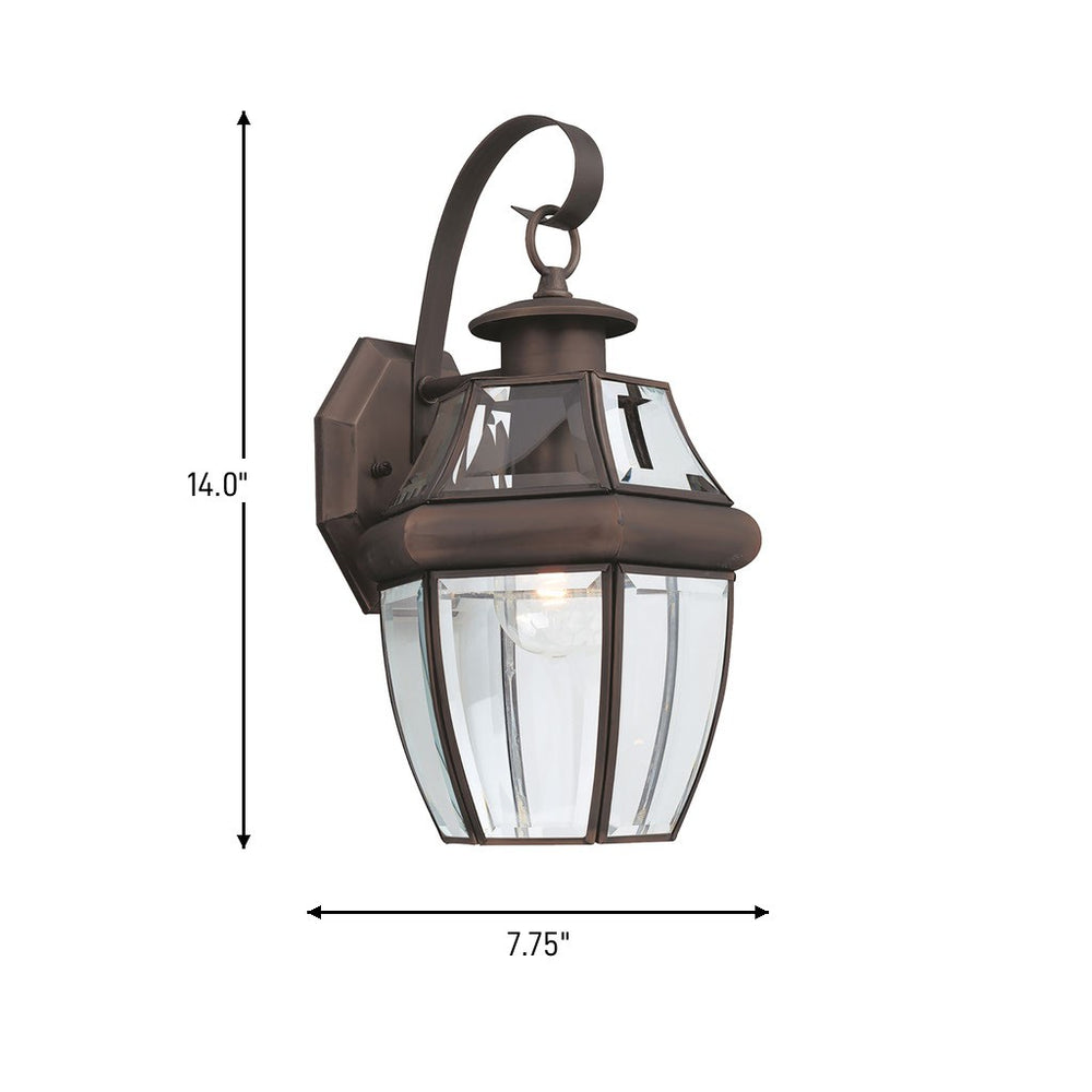Generation Lighting Canada - 8067-71 - One Light Outdoor Wall Lantern - Lancaster - Antique Bronze