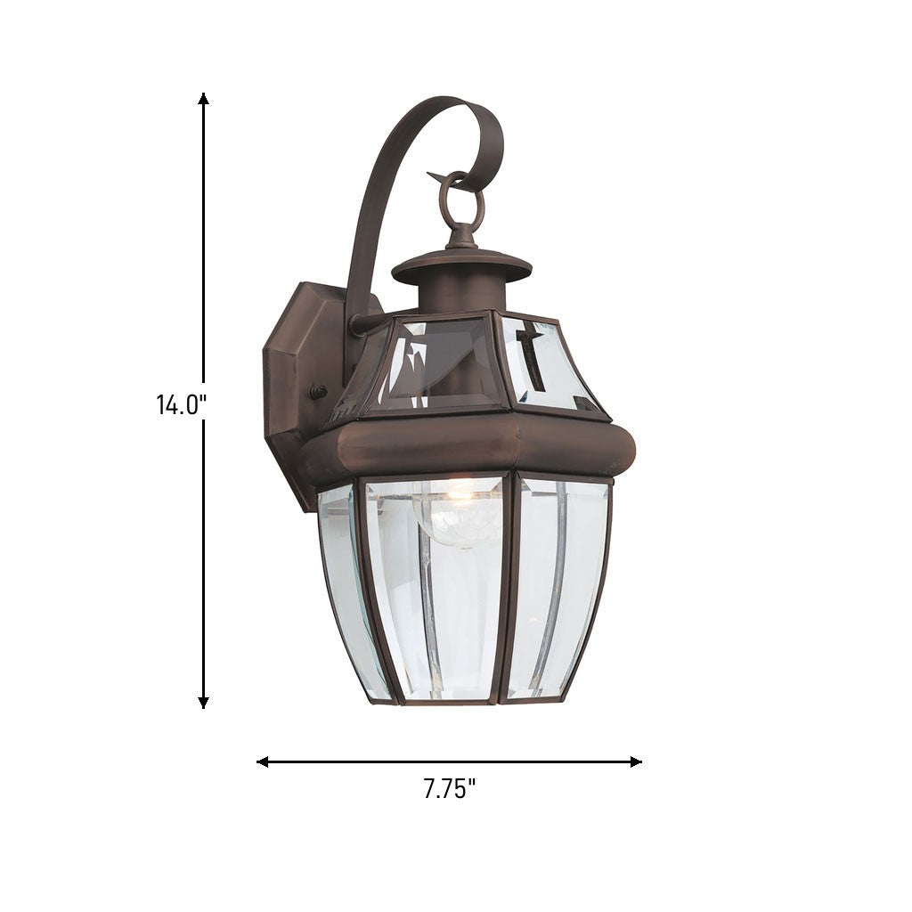 Generation Lighting Canada - 8067-71 - One Light Outdoor Wall Lantern - Lancaster - Antique Bronze