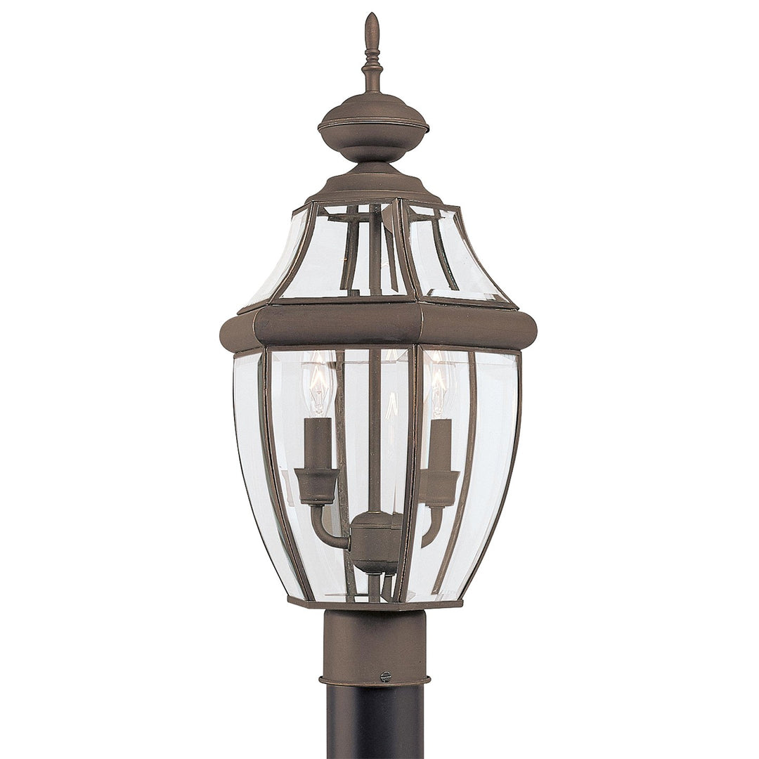 Lancaster Two Light Outdoor Post Lantern in Antique Bronze - available from The Lighting Shoppe, trusted by Canadian homeowners
