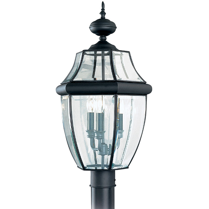 Generation Lighting Canada - 8239-12 - Three Light Outdoor Post Lantern - Lancaster - Black