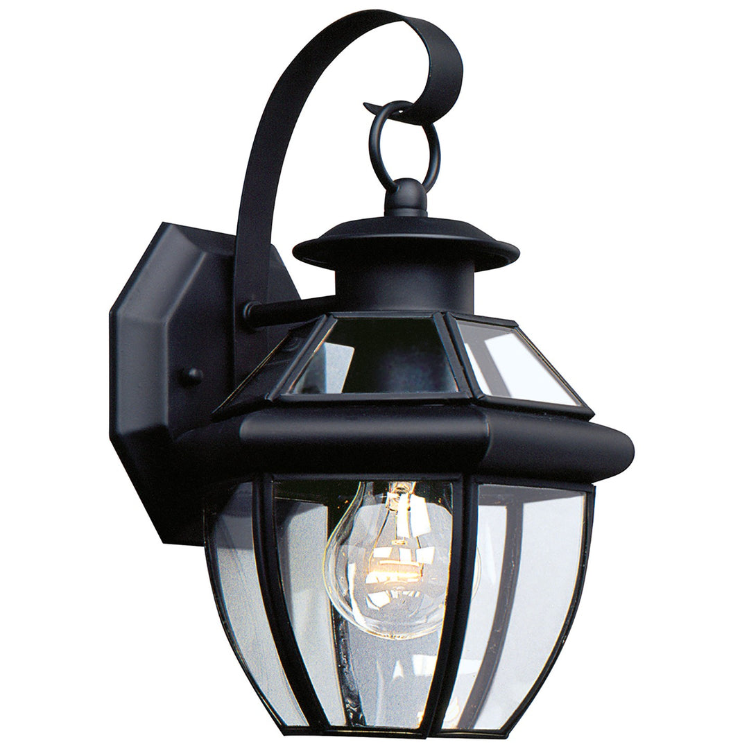 Lancaster One Light Outdoor Wall Lantern in Black - available from The Lighting Shoppe, trusted by Canadian homeowners