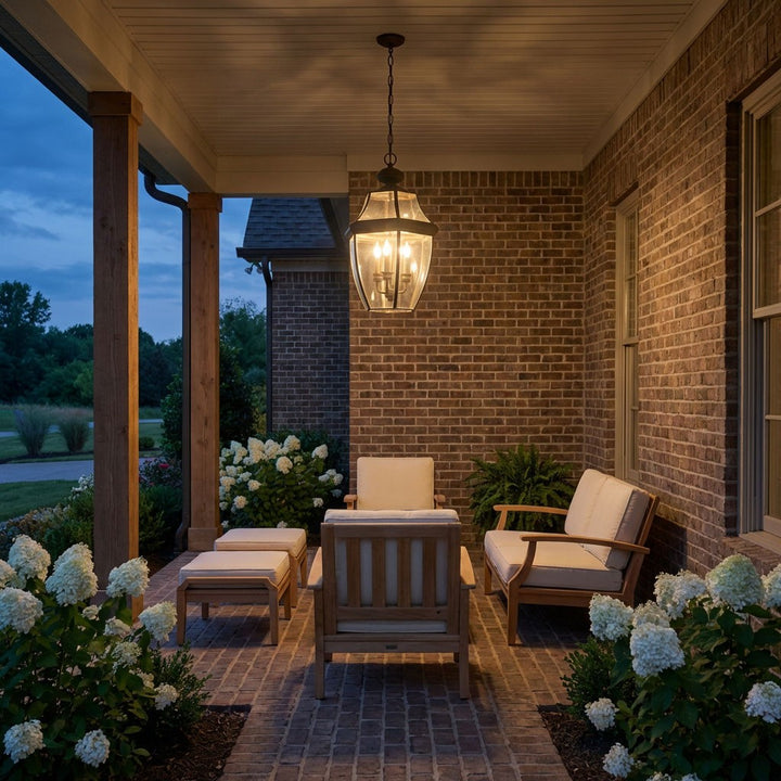 Generation Lighting Canada - 6039-71 - Three Light Outdoor Pendant - Lancaster - Antique Bronze