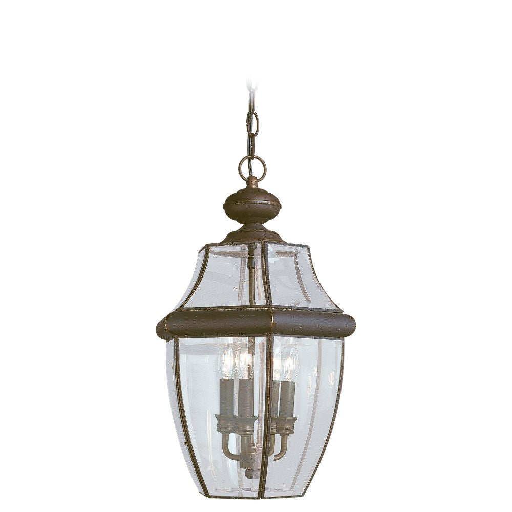 Lancaster Three Light Outdoor Pendant in Antique Bronze - available from The Lighting Shoppe, trusted by Canadian homeowners
