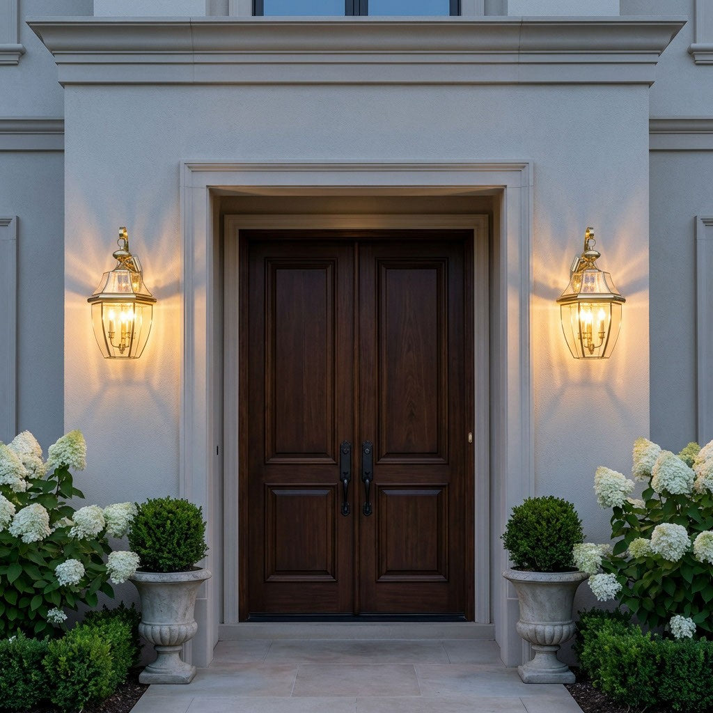 Generation Lighting Canada - 8040-02 - Three Light Outdoor Wall Lantern - Lancaster - Polished Brass