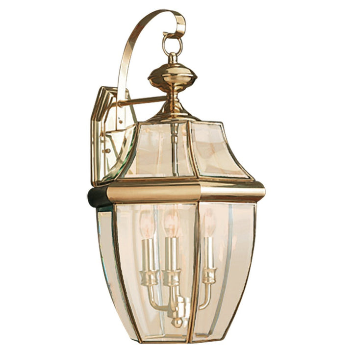Generation Lighting Canada - 8040-02 - Three Light Outdoor Wall Lantern - Lancaster - Polished Brass