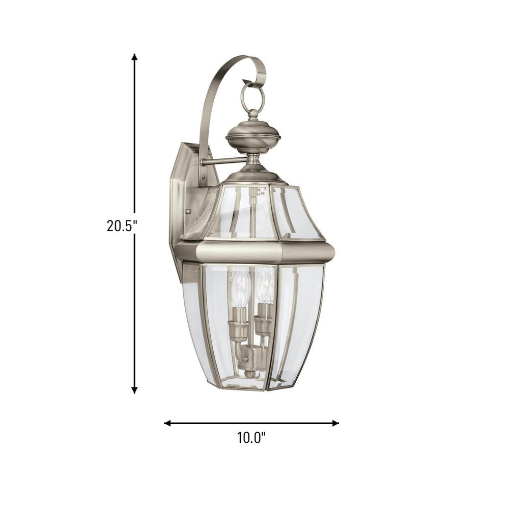 Generation Lighting Canada - 8039-965 - Two Light Outdoor Wall Lantern - Lancaster - Antique Brushed Nickel