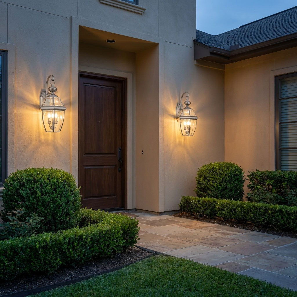 Generation Lighting Canada - 8039-965 - Two Light Outdoor Wall Lantern - Lancaster - Antique Brushed Nickel