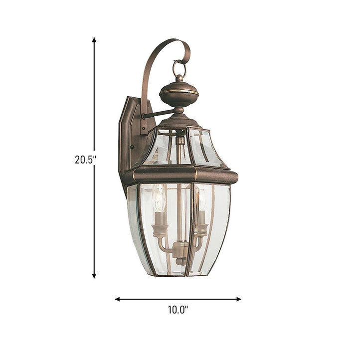 Generation Lighting Canada - 8039-71 - Two Light Outdoor Wall Lantern - Lancaster - Antique Bronze