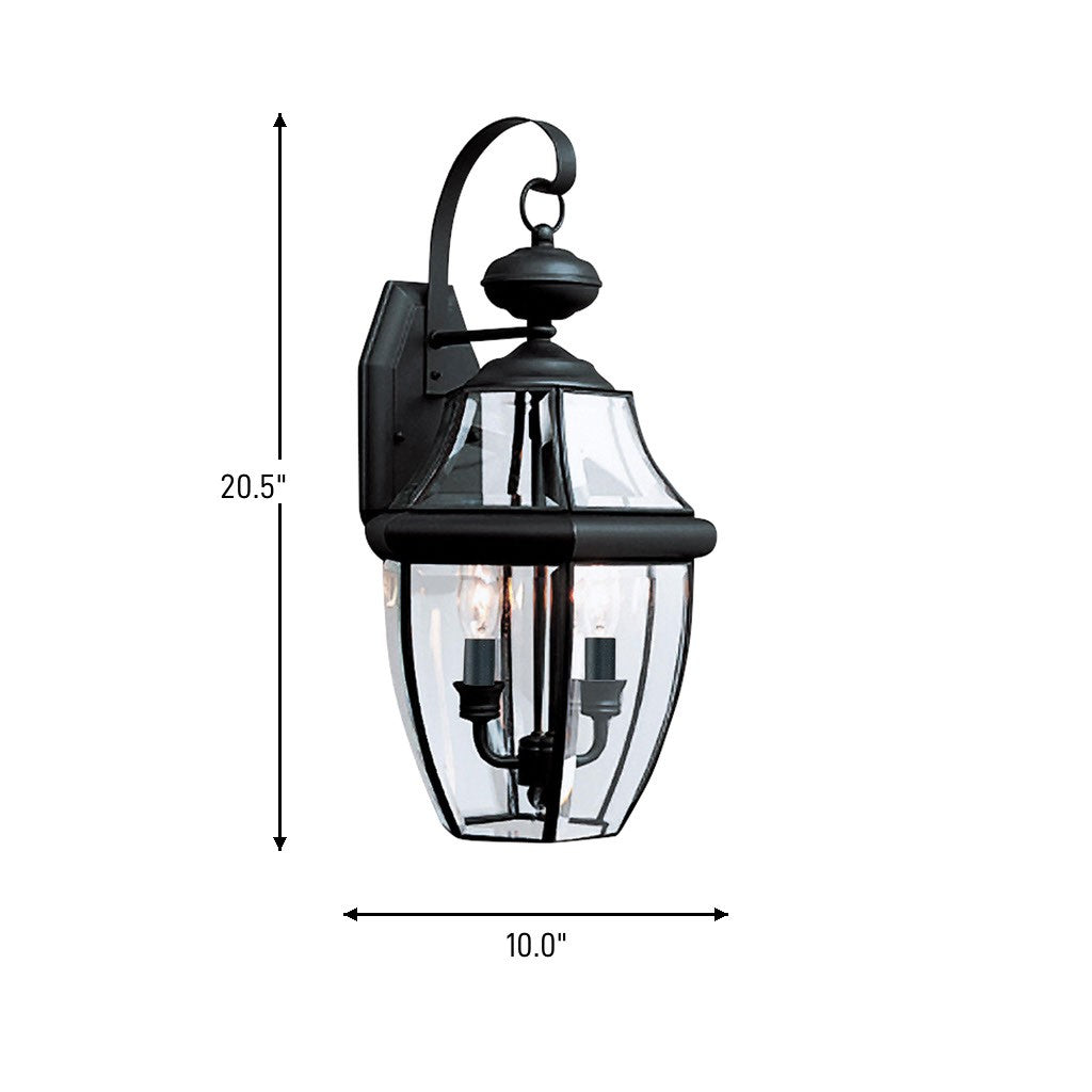 Generation Lighting Canada - 8039-12 - Two Light Outdoor Wall Lantern - Lancaster - Black