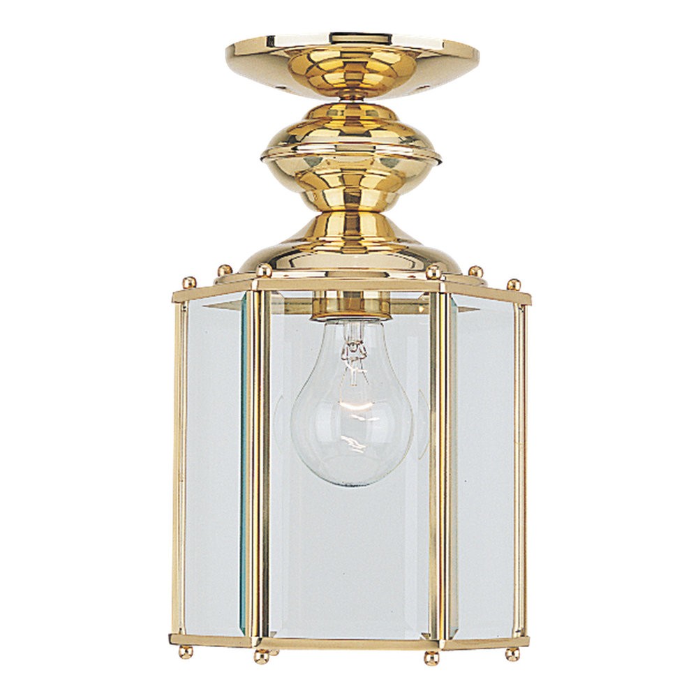 Generation Lighting Canada - 6008-02 - One Light Outdoor Semi-Flush Convertible Pendant - Classico - Polished Brass