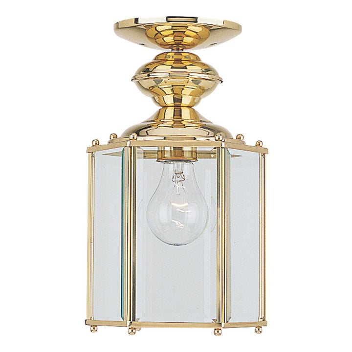 Generation Lighting Canada - 6008-02 - One Light Outdoor Semi-Flush Convertible Pendant - Classico - Polished Brass
