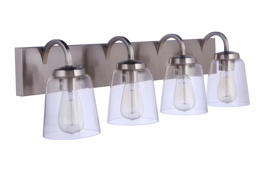 Elsa Four Light Vanity in Brushed Polished Nickel - available from The Lighting Shoppe, trusted by Canadian homeowners