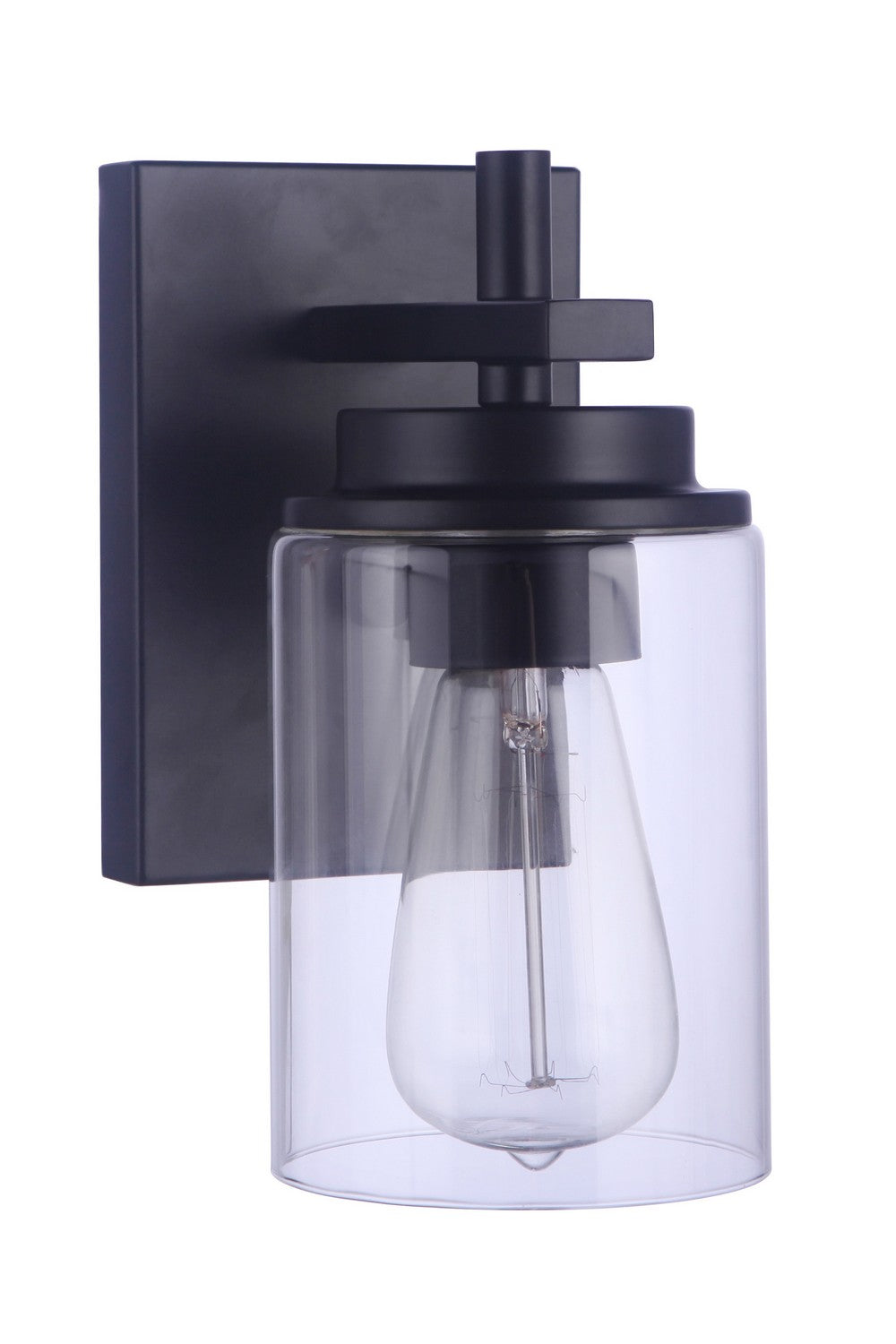 Reeves One Light Wall Sconce in Flat Black - available from The Lighting Shoppe, trusted by Canadian homeowners