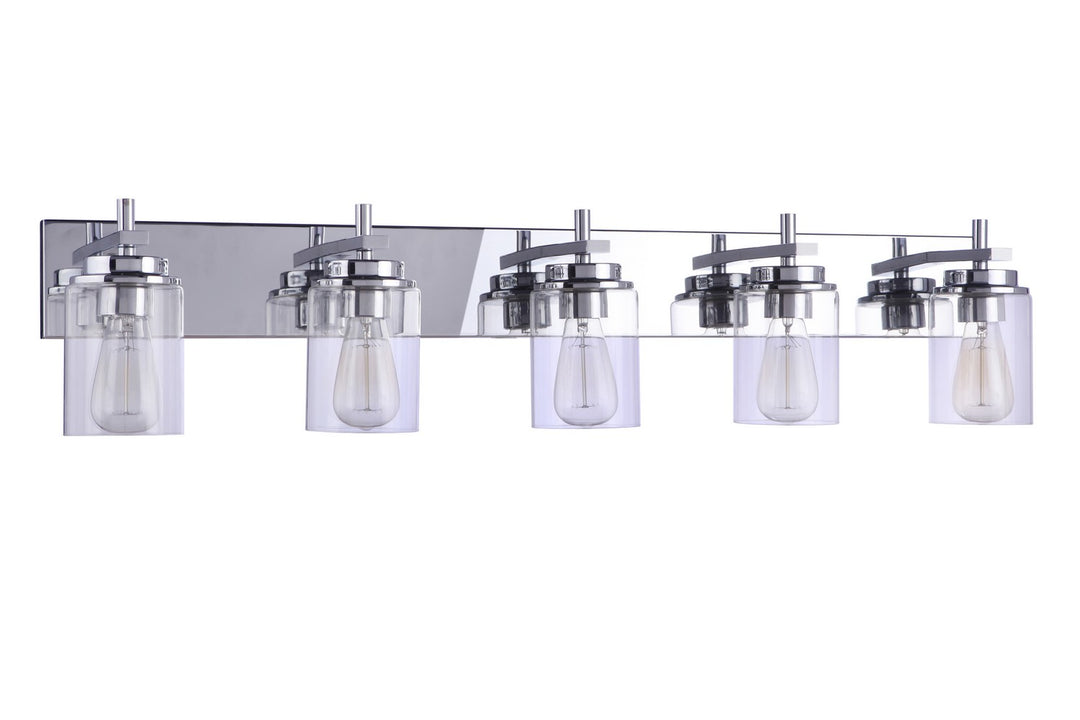 Reeves Five Light Vanity in Chrome - available from The Lighting Shoppe, trusted by Canadian homeowners