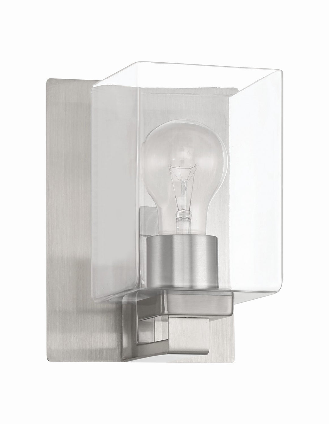 McClane One Light Wall Sconce in Brushed Polished Nickel - available from The Lighting Shoppe, trusted by Canadian homeowners