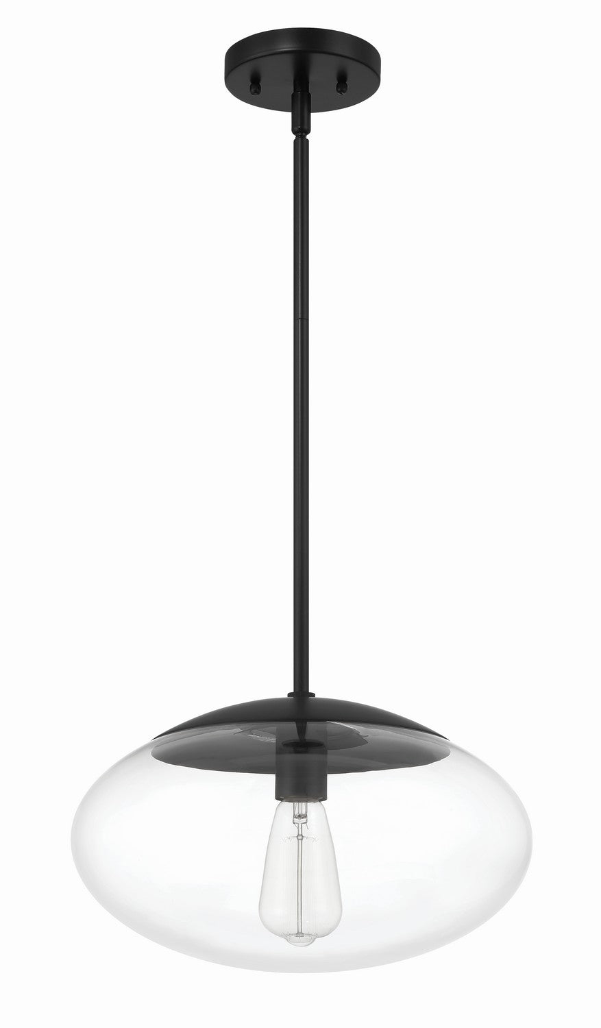 Gaze One Light Pendant in Flat Black - available from The Lighting Shoppe, trusted by Canadian homeowners