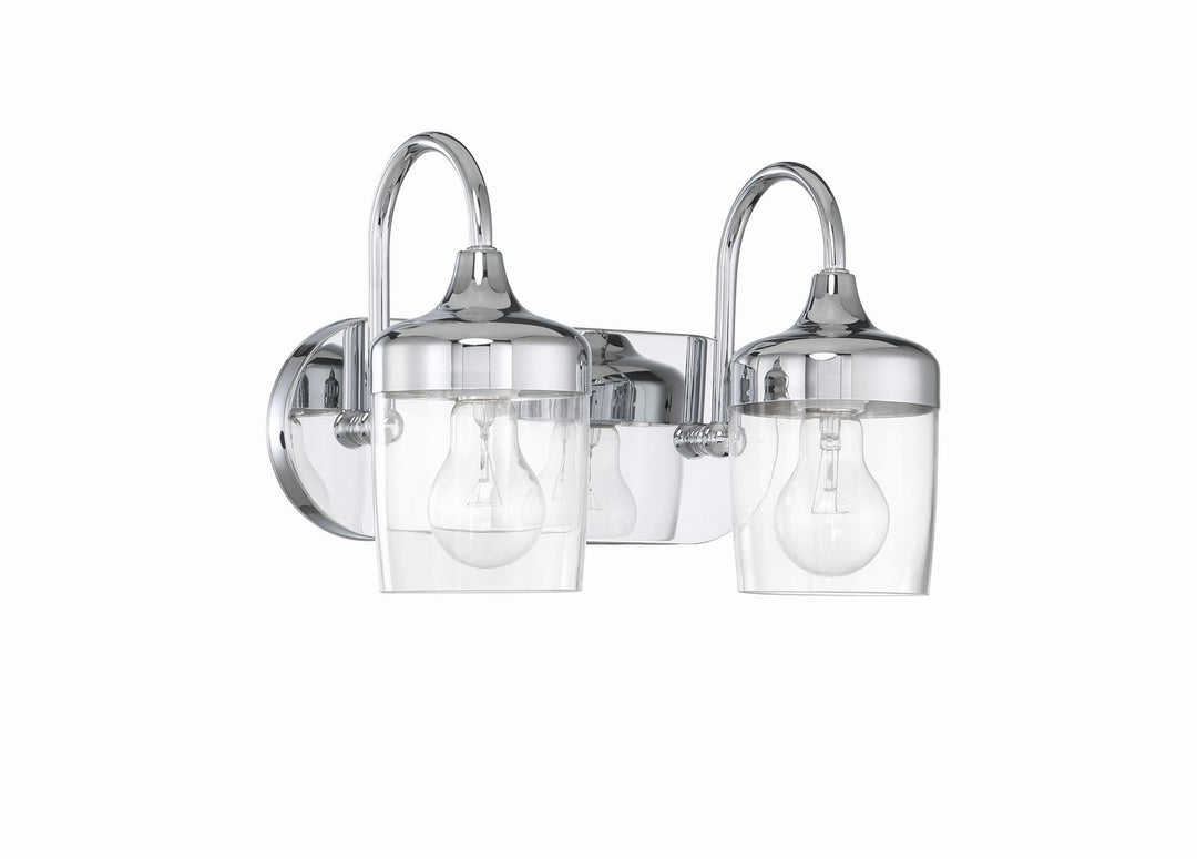 Wrenn Two Light Vanity in Chrome - available from The Lighting Shoppe, trusted by Canadian homeowners