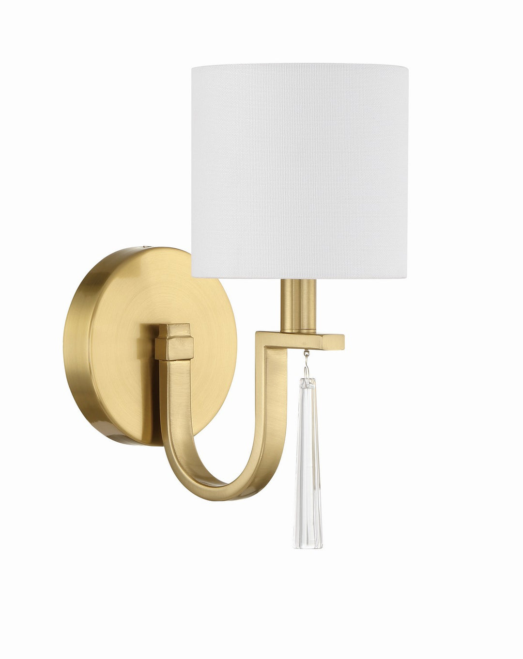 Fortuna One Light Wall Sconce in Satin Brass - available from The Lighting Shoppe, trusted by Canadian homeowners