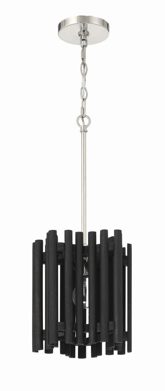 Freeform One Light Pendant in Polished Nickel/Black Walnut - available from The Lighting Shoppe, trusted by Canadian homeowners